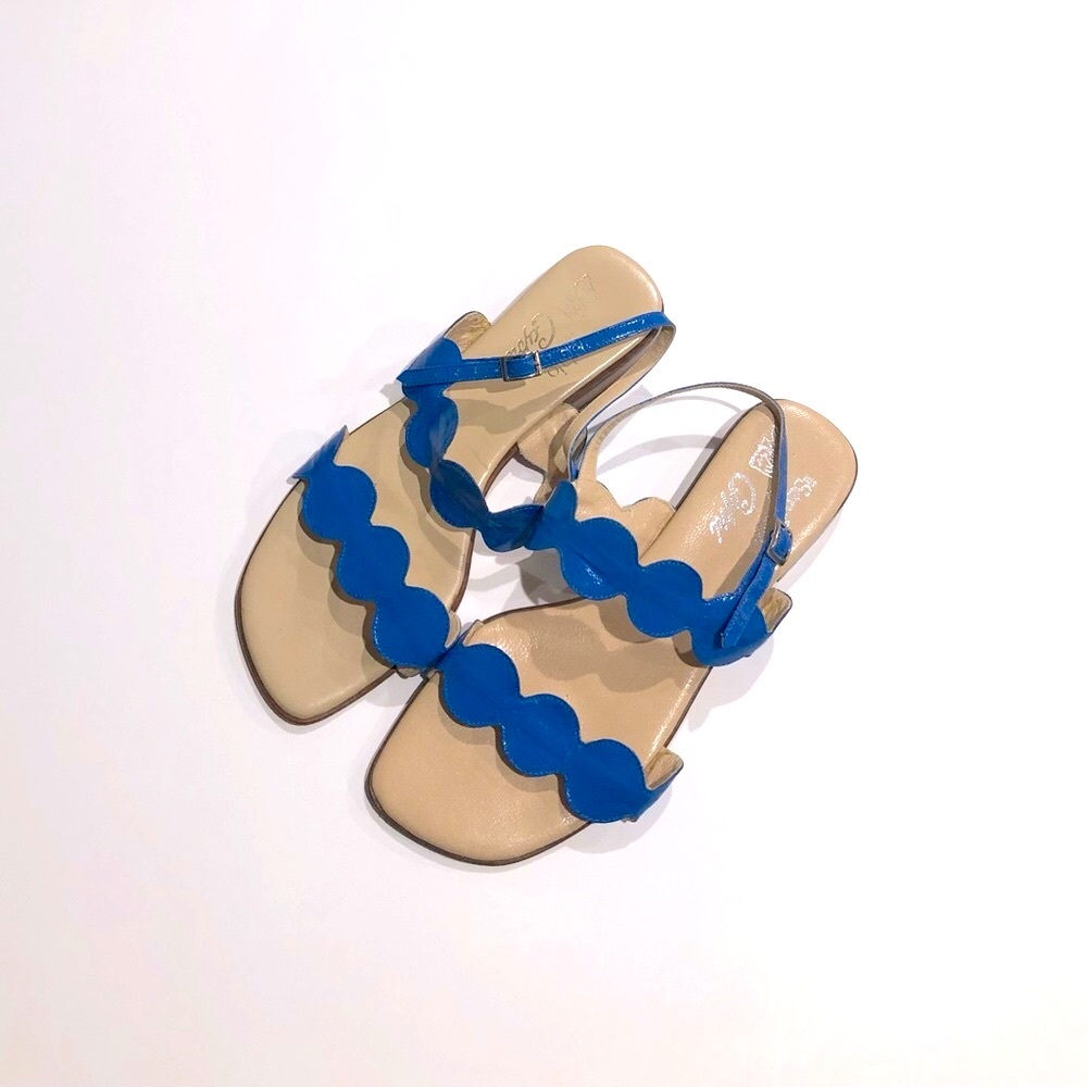 il Sandalo of Capri Leather Sandals French Blue  US size 6.5/7